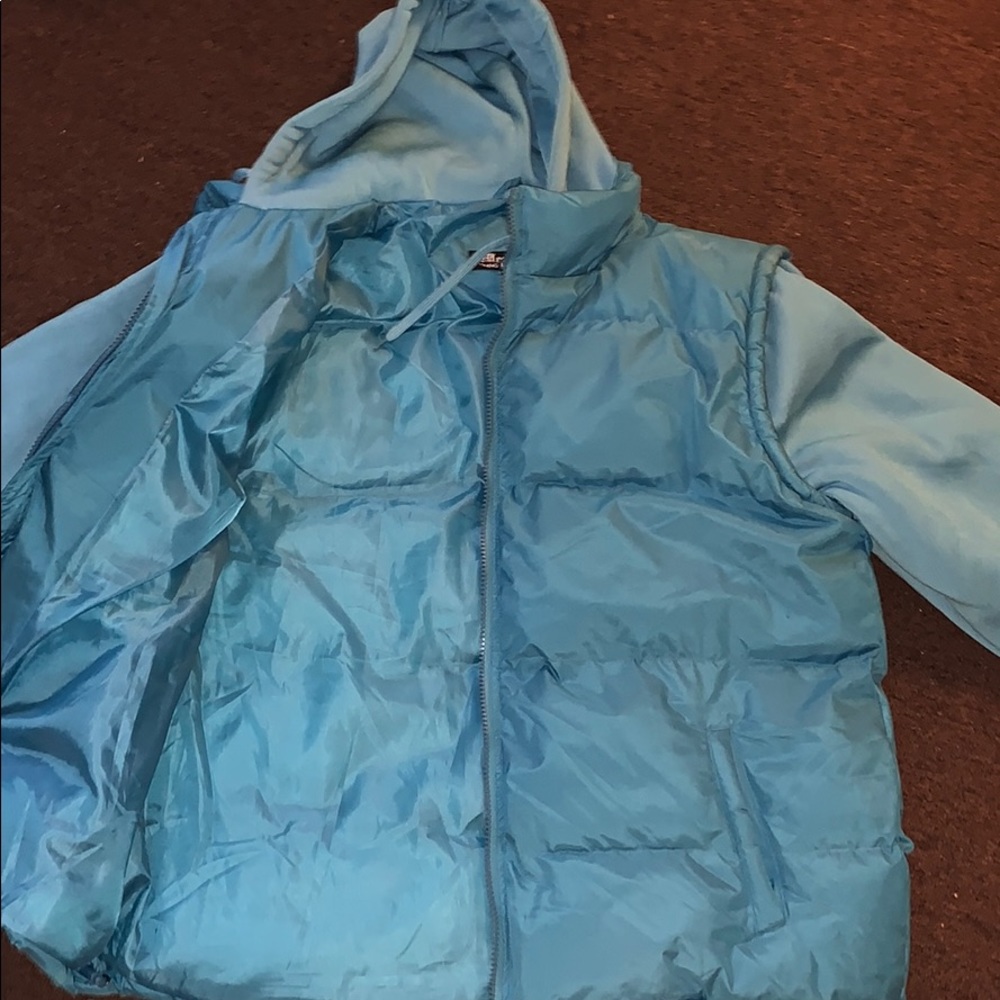 Baby Blue Puffy Winter Coat For Men ! - Picture 2 of 4